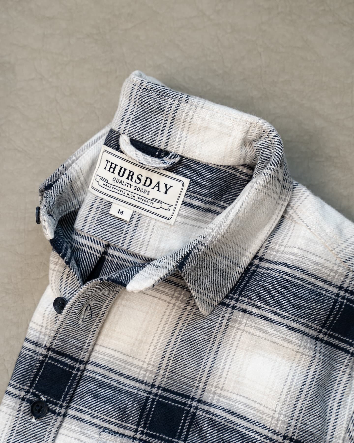 Plaid Flannel, Raw Denim & Black Boots - Flannel Closeup