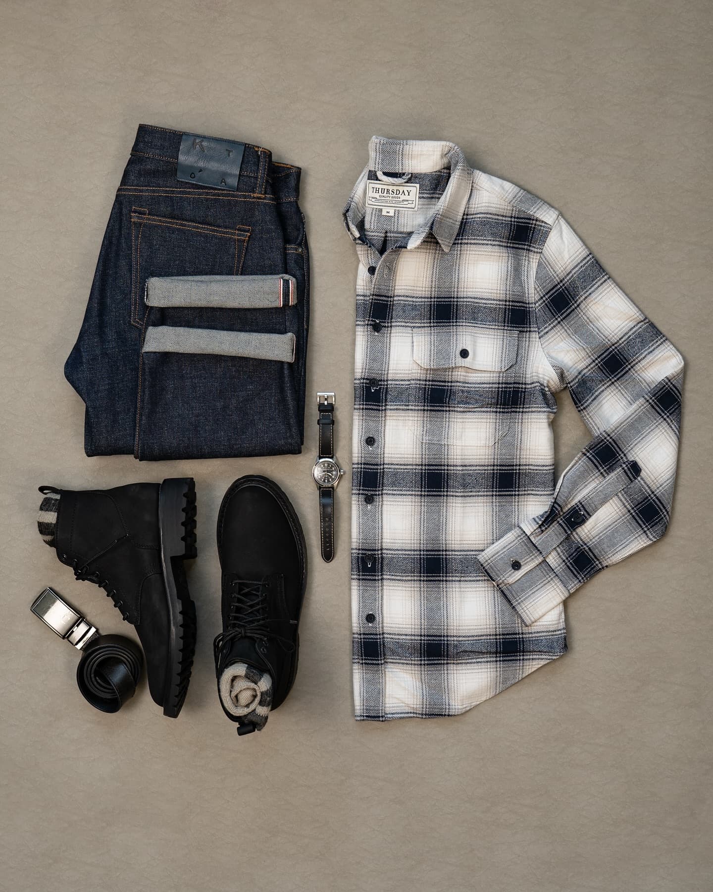 Plaid Flannel, Raw Denim & Black Boots Overview