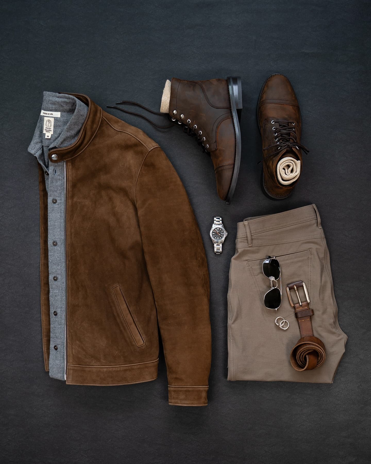 Tobacco Suede Racer & Cap-Toe Boots